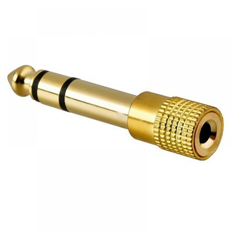 Adaptador Estéreo Banhado a Ouro P2 Fêmea x P10 Estéreo