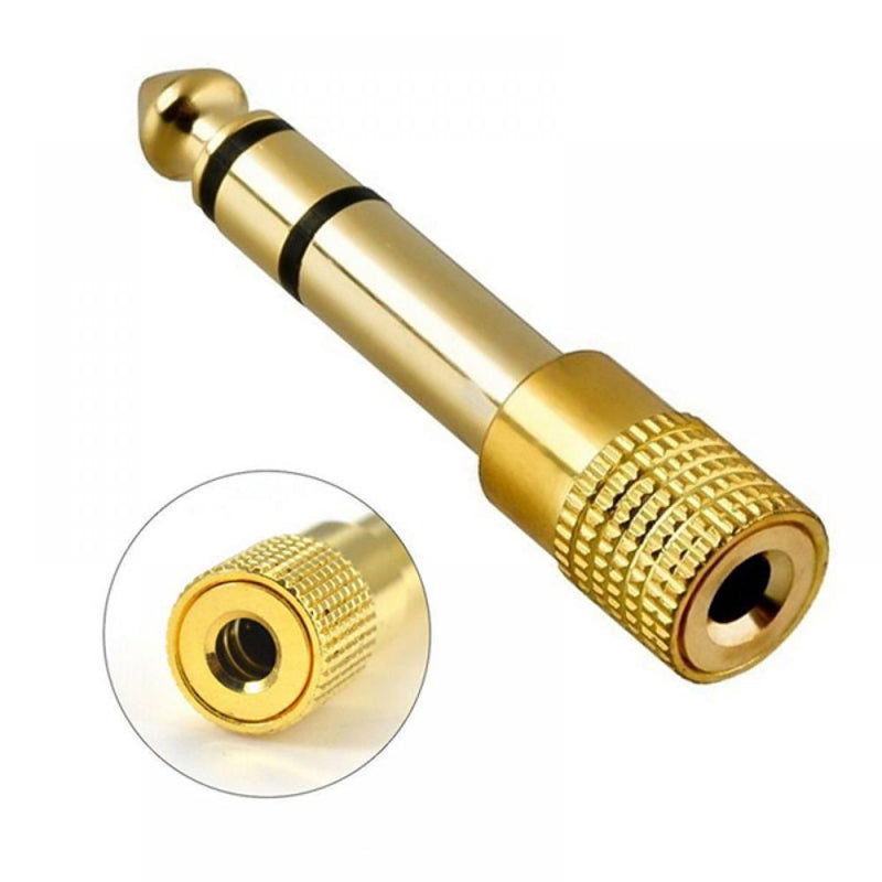 Adaptador Estéreo Banhado a Ouro P2 Fêmea x P10 Estéreo