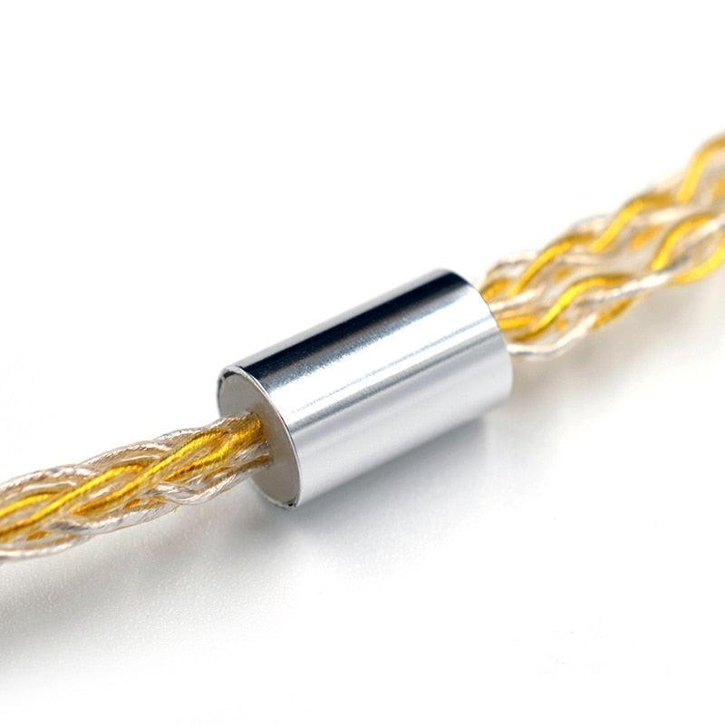 Cabo KZ 8 Núcleos Banhado a Ouro