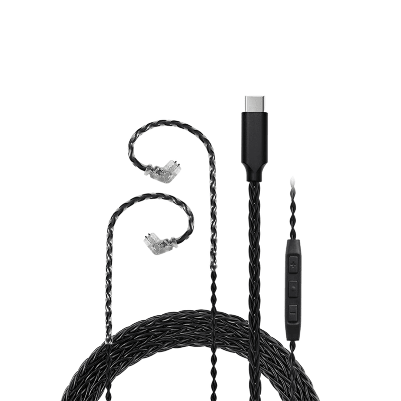 Cabo KZ USB-C Banhado a Prata Chip DAC
