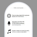 Cabo KZ USB-C Banhado a Prata Chip DAC