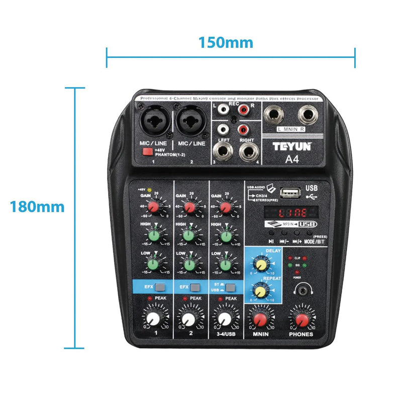Interface de áudio TEYUN A4